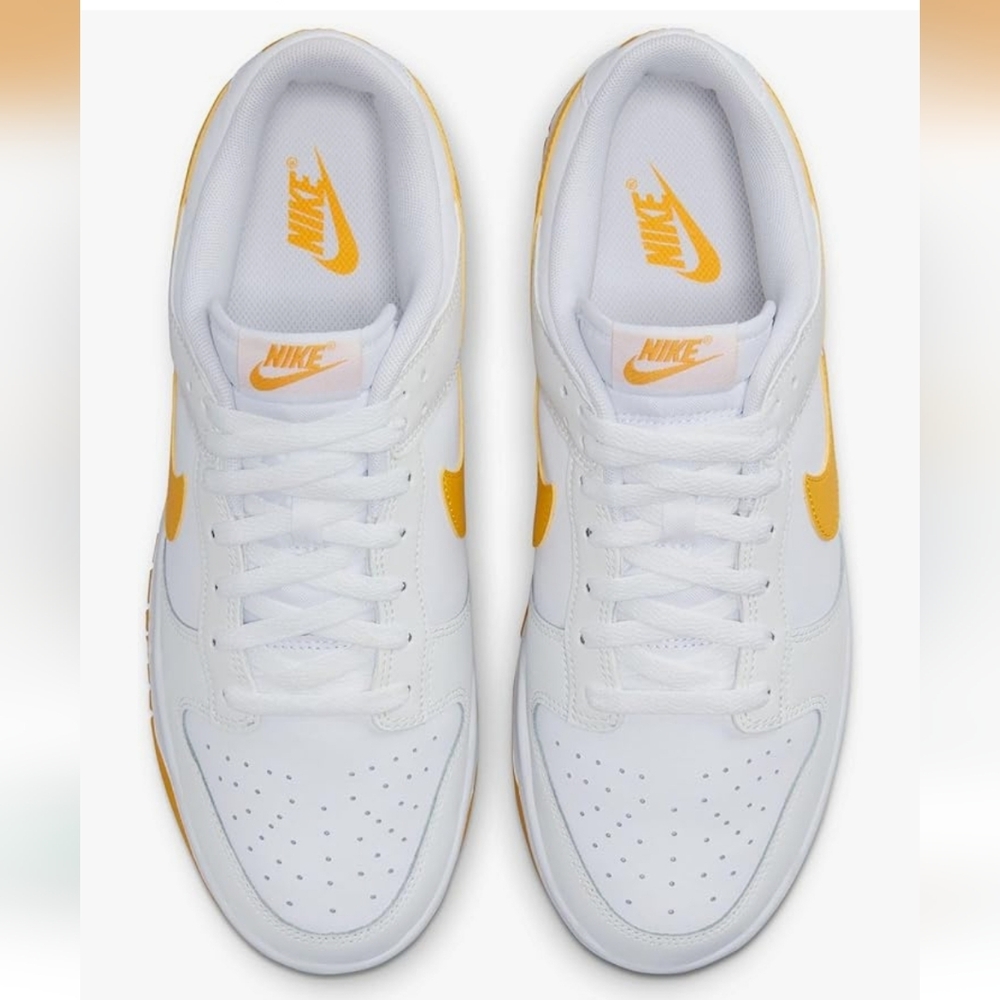 Nike 🆕️Dunk Low Retro Men's Shoes White/Summit White/University Gold Size 11